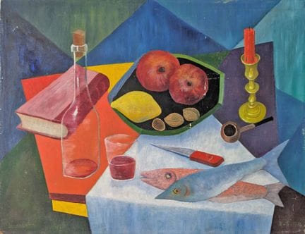 LANDEMAINE ?
Nature morte aux poissons
Huile sur i