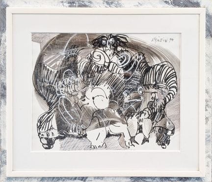 Roger FREZIN (1927-2012)
Personnages,1994
Encre et