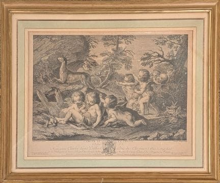 D'après JEAURAT,
L'amour de la chasse
Gravure sur 
