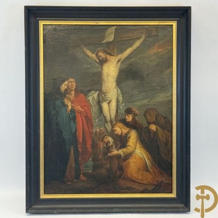 Sin firmar, «Cristo en la cruz rodeado de sus sere