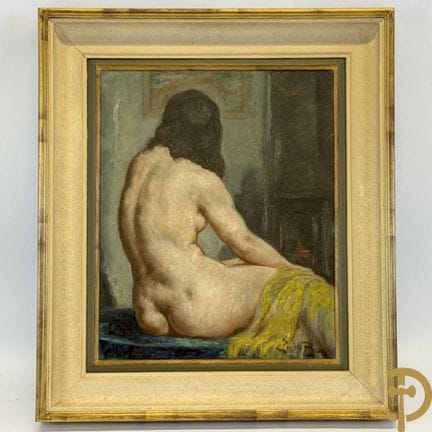 BAES Emile, titulado «Desnudo sentado de espaldas»