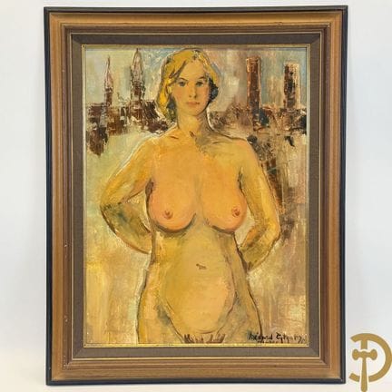 TYTGAT Medard, firmado «75 Flandre», «Mujer desnud