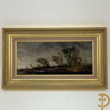 VANDEKERCKHOVE, J. Firmado «Paisaje fluvial animad