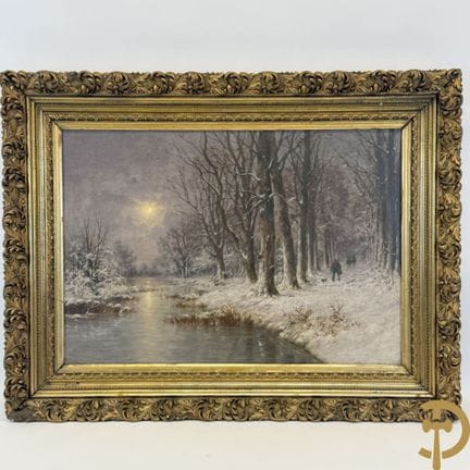 FEHDMER E., firmado en Amberes, «Paisaje fluvial i