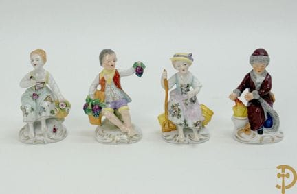 Four porcelain figurines 'The Four Seasons' Sax ma