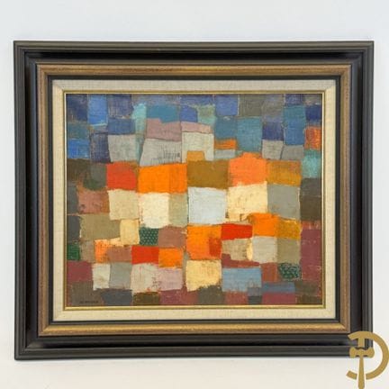 OOSTERLYNCK, firmado «71», «Vista de casas cubista