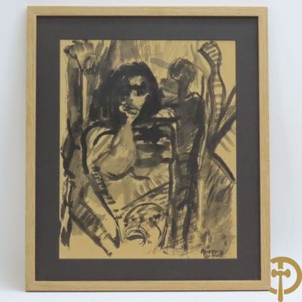 JESPERS firmado abajo a la derecha 'Lady' dibujo a