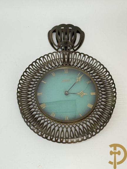 Reloj de pared vintage con fondo verde, Atlanta Un