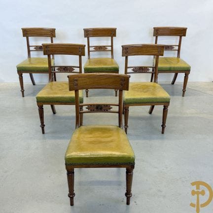 Set di 6 sedie inglesi a forma di gondola con sedu