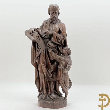 Scultura in legno fiamminga “San Giuseppe con il B
