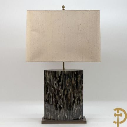 Lampada da terra vintage con motivo a strisce a fo