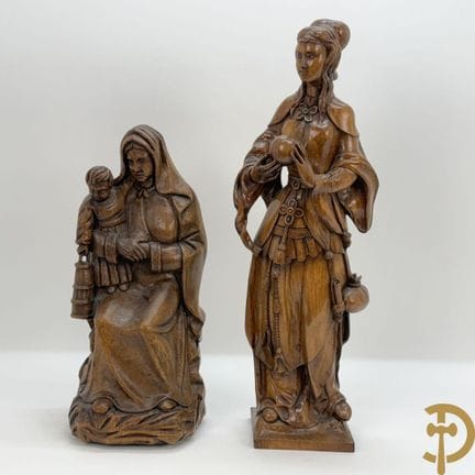DOBBELAERE G., signiert: „Mutter mit Kind, die ein