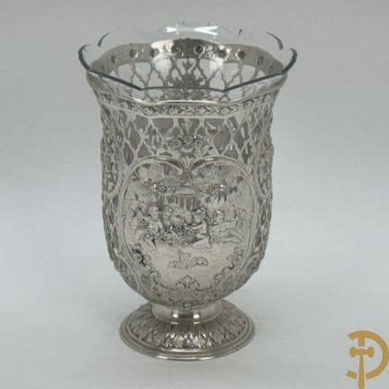 Coppa in argento massiccio tedesco 830 traforato, 