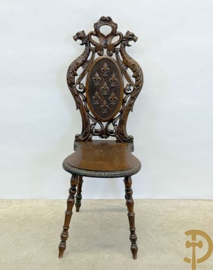 Sedia ausiliaria "Neo Renaissance" in rovere con d