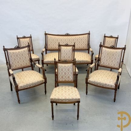 Set da salotto in stile Luigi XVI composto da diva