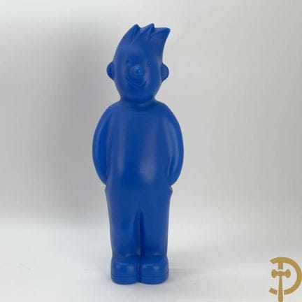 Lampada a stelo in plexi blu raffigurante Tintin, 