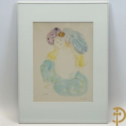 FINI Leonor litografía firmada 'Desnudo sentado' |