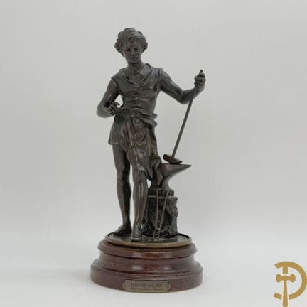 RANCOULET, signiert „Forgeron“, Zamak-Skulptur auf