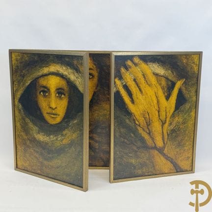 GRABA signiert - Triptychon : Innen 'Symbolistisch