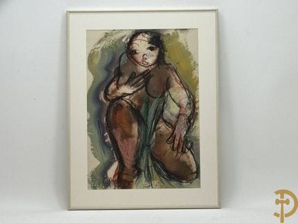 CLAERHOUT F. (Frans), signiert „Sitzende nackte Da