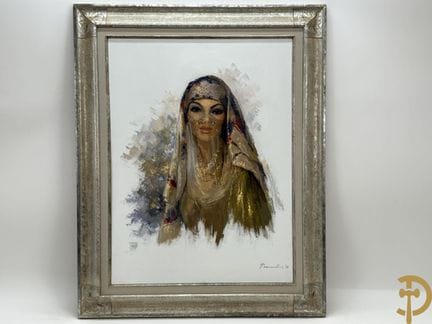 MESSELY P. 签名'98''东方女子，Scheherazade'布面油画 | 80 x 60