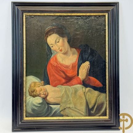 RAYER DC, "Madonna con Bambino", olio su tavola | 