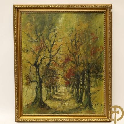 HELINCK G. get. 'Bosdreef im Herbst' Öl auf Leinwa
