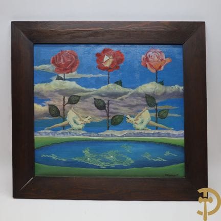 SEYNAEVE J. '68, firmado. «Obra surrealista con ro