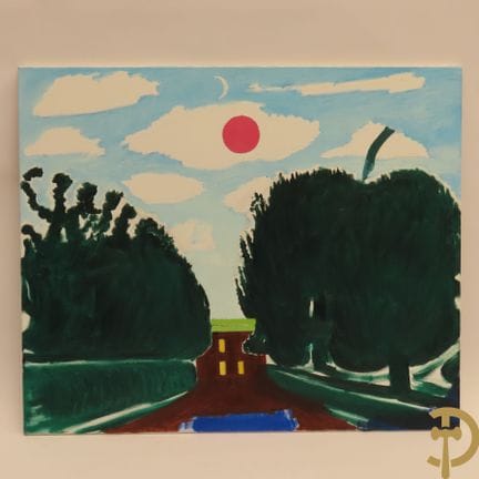 VINCK Peter firmato sul verso 'vista della casa tr