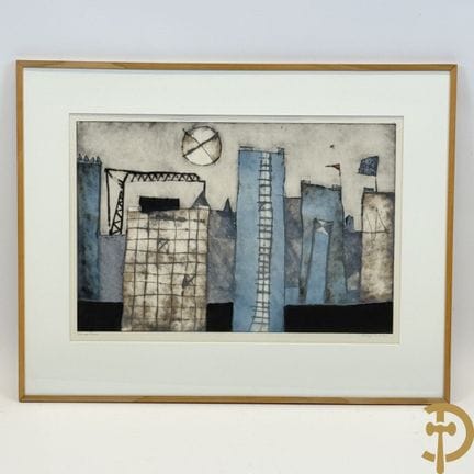 SMIT Marjan firmado 2001 'Vista de ciudad moderna'