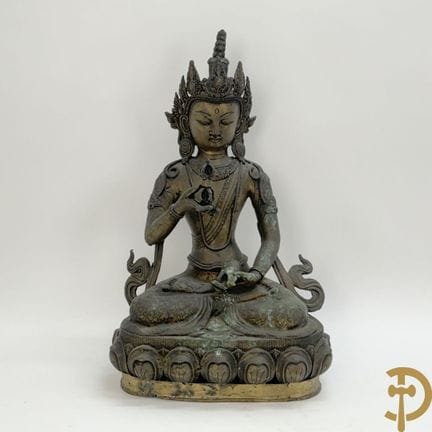Sitzender Buddha aus Bronze | Höhe 43 cm – Breite 