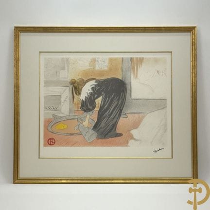 Litografía con monograma T.L. (Toulouse Lautrec) '