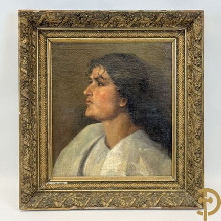 Ritratto di donna di scuola fiamminga del XIX seco