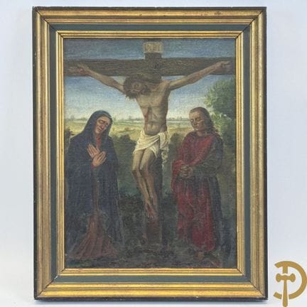 VAN DER GHINSTE, firmado «Cristo en la cruz», óleo