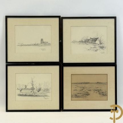 VAN PAEMEL firmado 1966 'Vista de la granja Sijsel