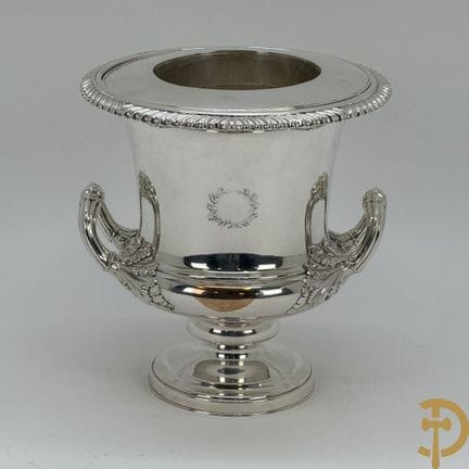 Versilberter Champagnerkübel mit zwei Henkeln und 