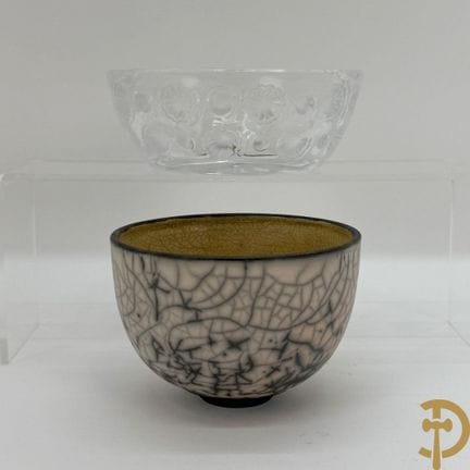 Lalique France ashtray made of glass paste + moder