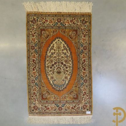 Handgeknüpfter Seidenteppich aus dem Orient, Ispah