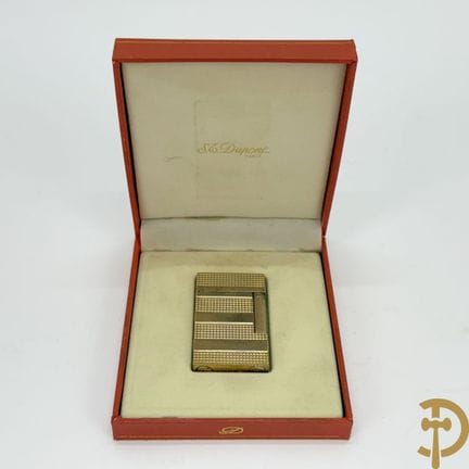 Gold-plated S.T. Dupont lighter with line and band