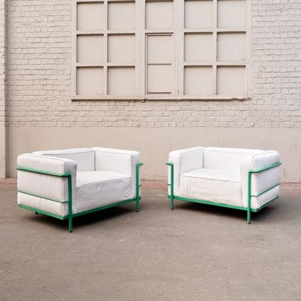 LE CORBUSIER (1887 - 1965)
Pair of armchairs model