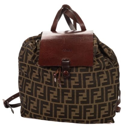 Fendi
Rucksack „Baguette“ aus „Zucca“-Canvas sowie