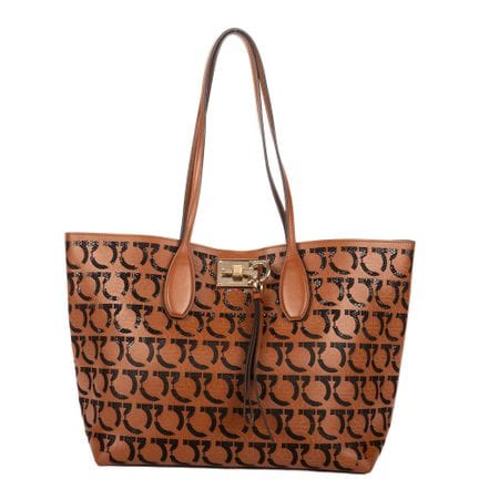 Salvatore Ferragamo
Bolso de hombro de piel de bec