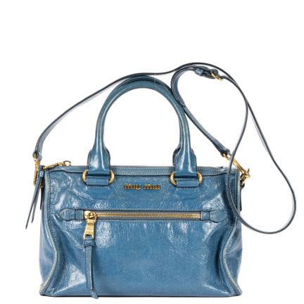 Miu Miu
Umhängetasche „Front Zip Pocket“ aus blaue