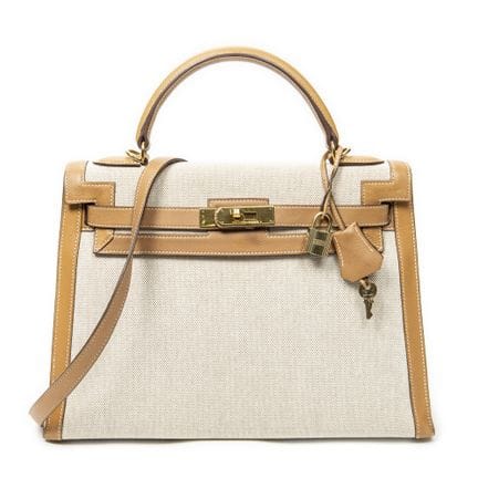 Hermès  
Bolso de hombro «Kelly Sellier» de lona «