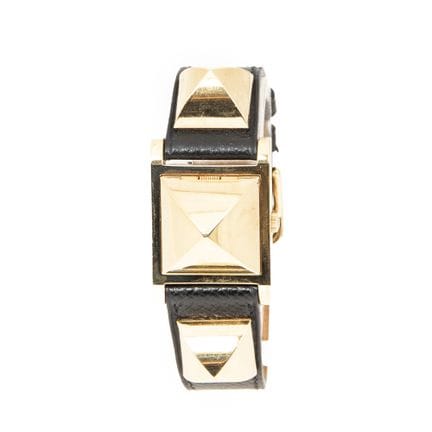 Hermès
Uhr „Médor“ aus vergoldetem Edelstahl und s