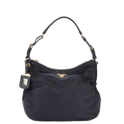 Prada
„Hobo“-Umhängetasche aus Nylon und marinebla