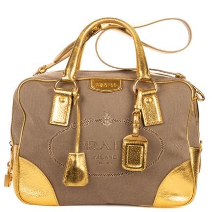 Prada
Bolso de hombro «Bauletto» de lona «Jacquard