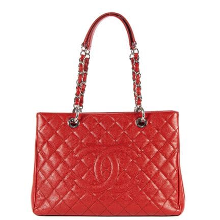 Chanel
Umhängetasche „GST Shopping“ aus rotem, gen