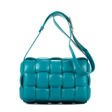 Bottega Veneta
„Cassette“-Umhängetasche aus türkis