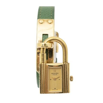 Hermès
Uhr „Kelly“ aus vergoldetem Edelstahl und g